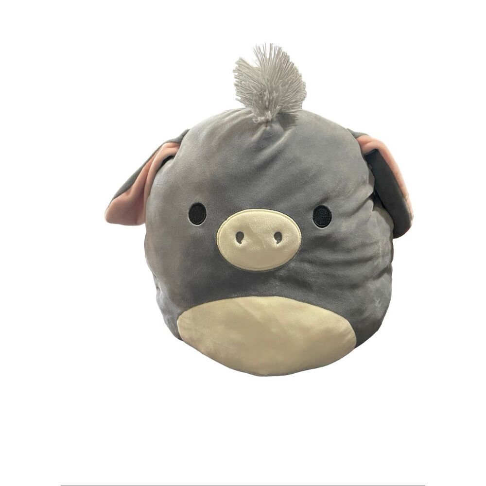 Kellytoy Squishmallow Gray Jason the Donkey Plush Toy Stuffed Animal 13”